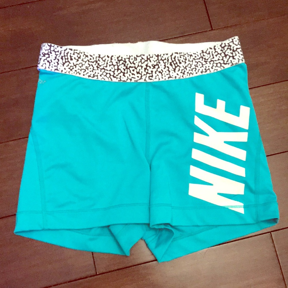 Aqua spandex shorts